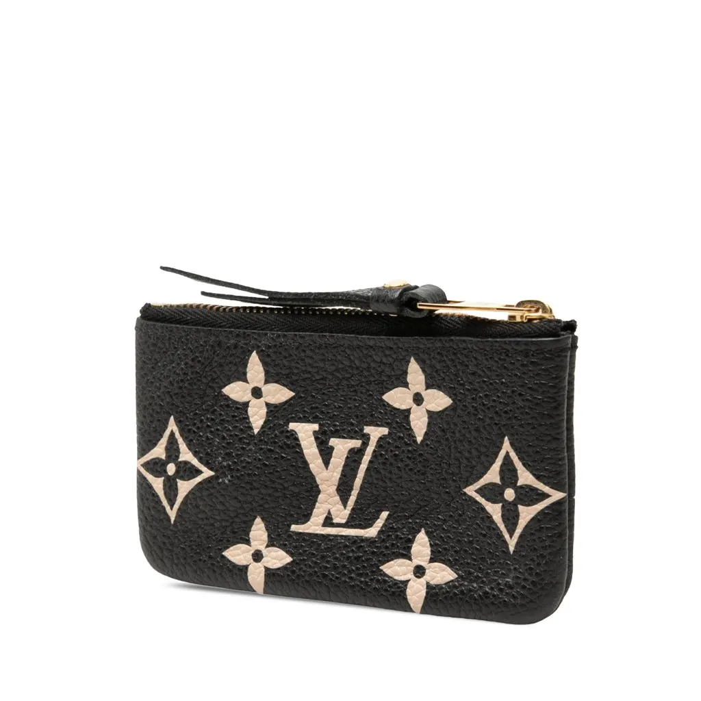 Louis Vuitton Bicolor Monogram Empreinte Key Pouch Black Leather Very good - Back View