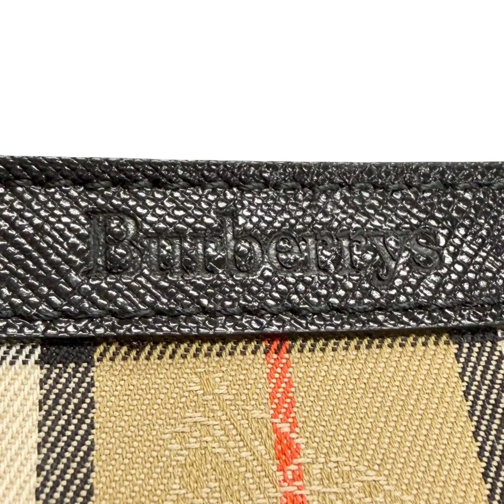 Burberry Haymarket Check Canvas Tote Beige Very good - Box View