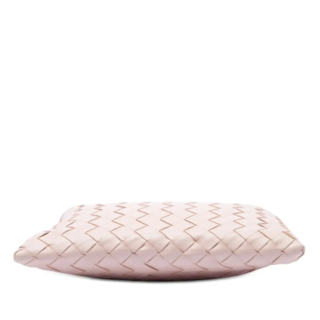Bottega Veneta Mini Calfskin Intrecciato Hop Satchel Pink Leather Very good - Inside View