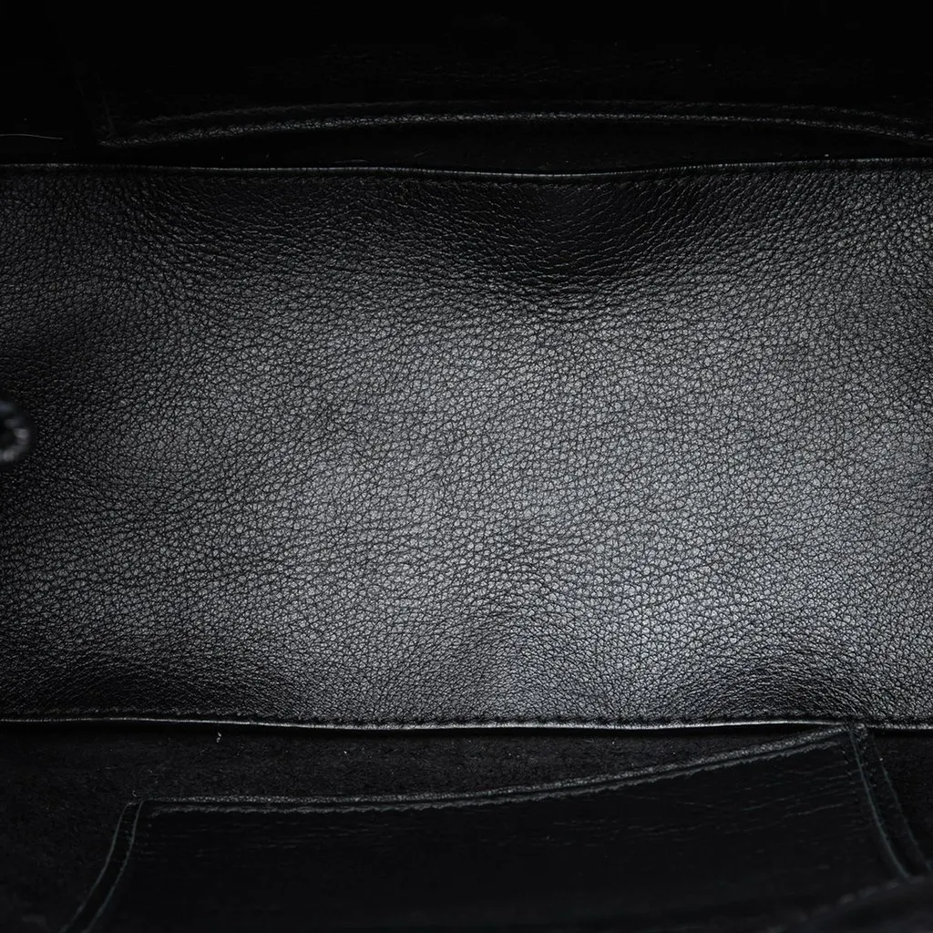 Balenciaga Mini Leather Papier A6 Zip Around Satchel Black Leather Very good - Model View