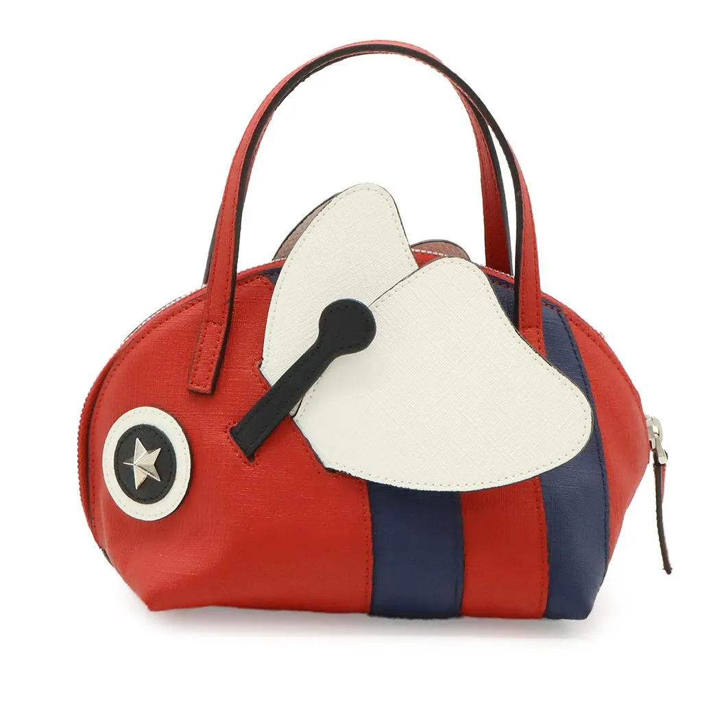 Gucci Childrens Leather Zoo Bee Handbag Red Leather Very good - Front View