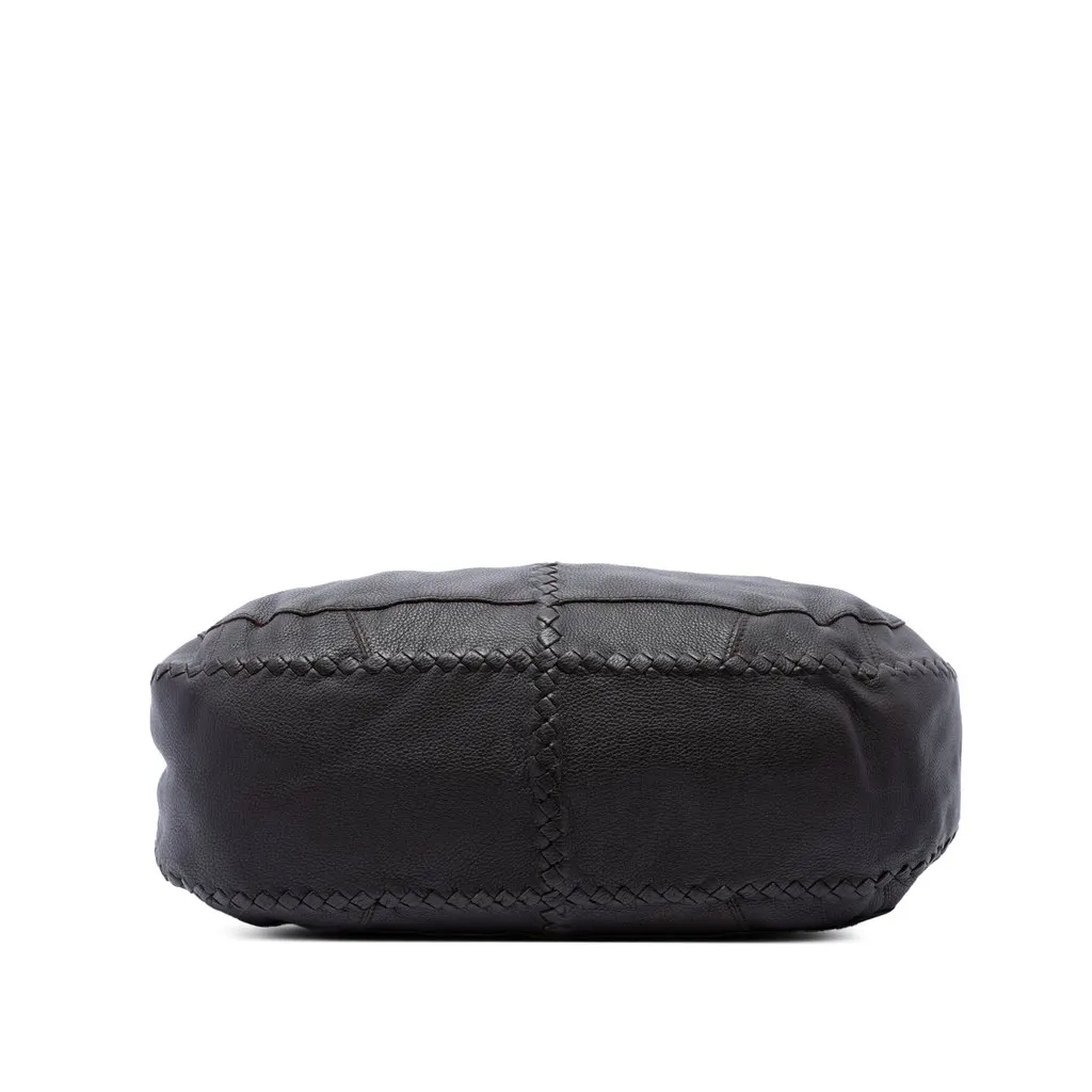 Bottega Veneta Intrecciato Trimmed Cervo Deerskin Convertible Tote Brown Leather Good - Inside View
