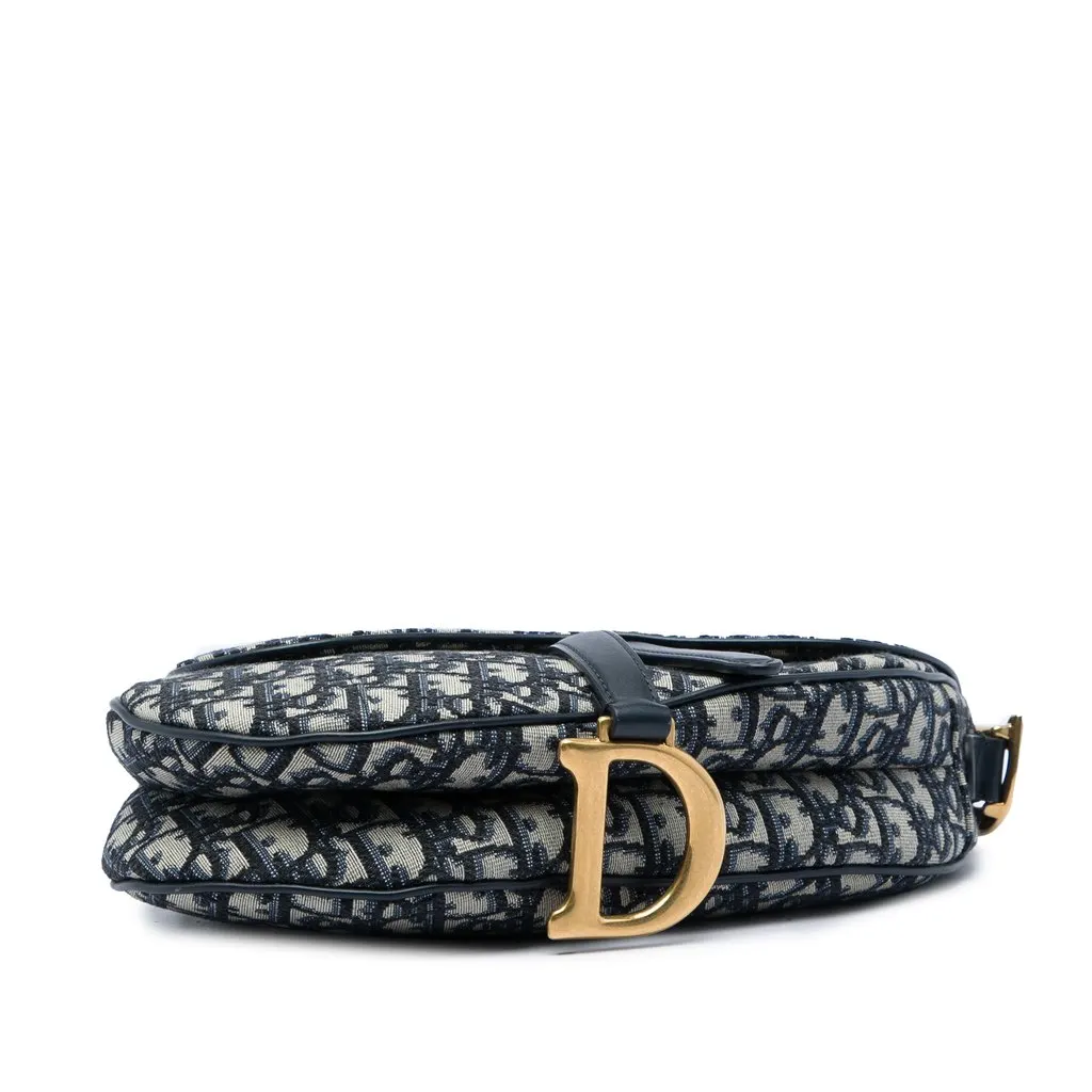 Dior Oblique Canvas Saddle Bag Blue Very good - Inside View