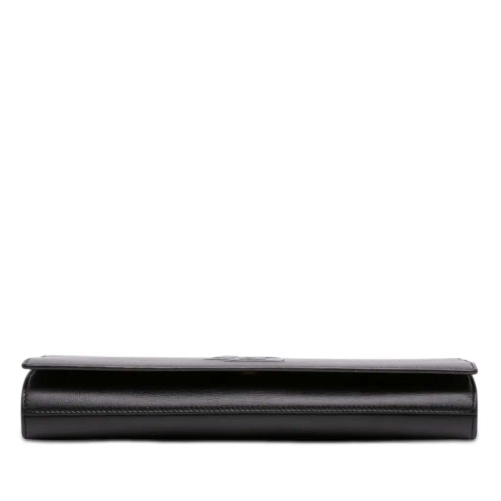 Saint Laurent Large Calfskin Monogram Belle De Jour Clutch Black Leather Very good - Inside View
