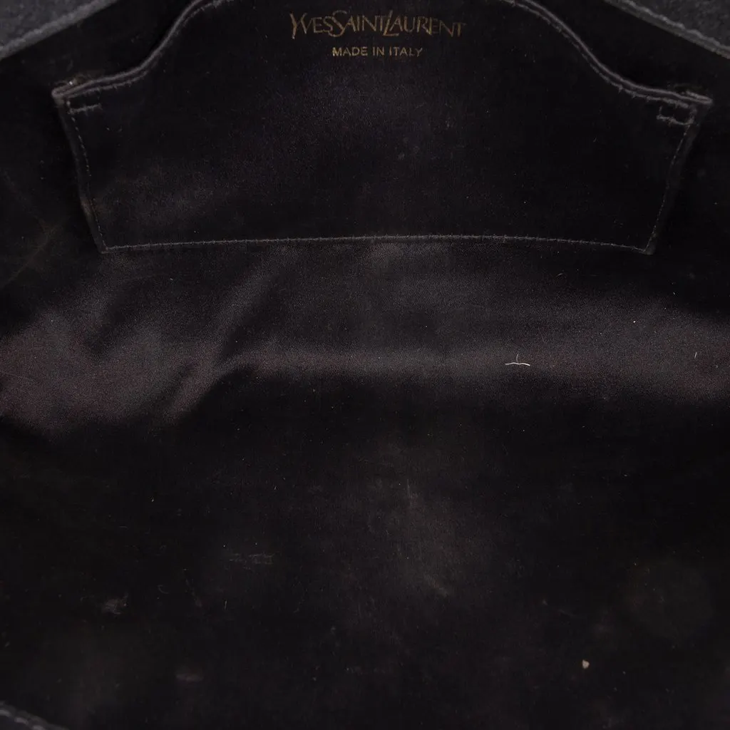 Saint Laurent Large Calfskin Monogram Belle De Jour Clutch Black Leather Very good - Model View