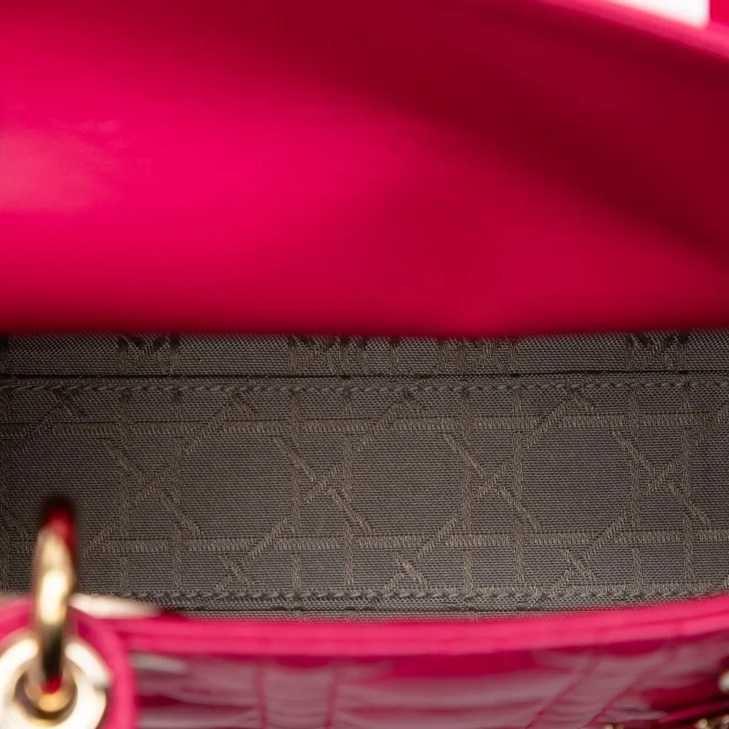Dior Mini Lambskin Cannage Lady Dior Pink Leather Very good - Model View