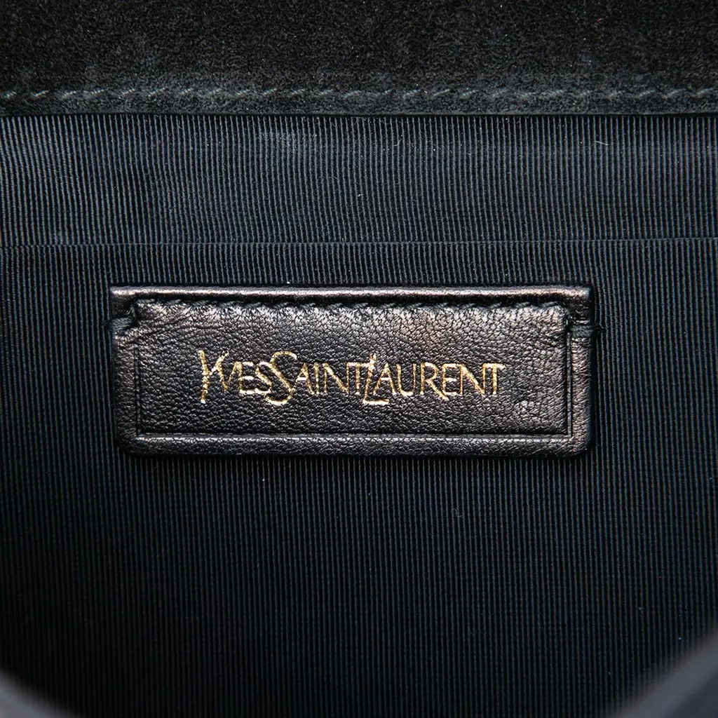 Saint Laurent Patent Chyc Ligne Clutch Black Leather Very good - Box View