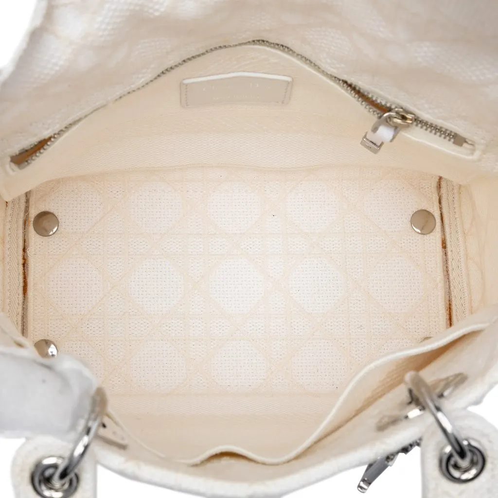Dior Medium Canvas Cannage Lady D Lite White Very good - Model View