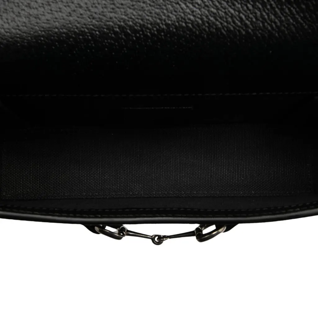 Gucci Mini Jumbo GG Canvas Horsebit 1955 Crossbody Black Canvas Very good - Model View