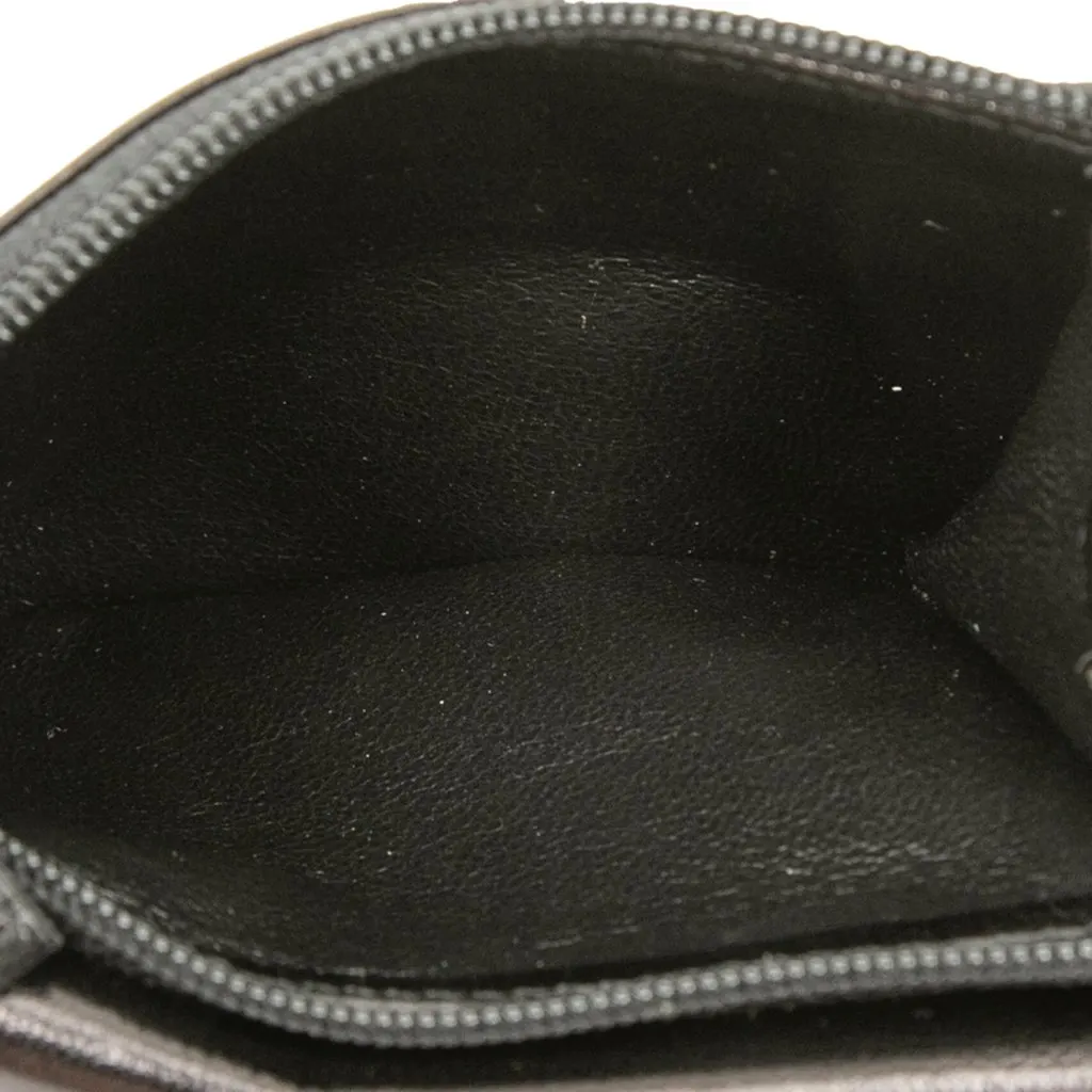 Gucci Calfskin Metal Clasp Bifold Small Wallet Black Leather Very good - Model View