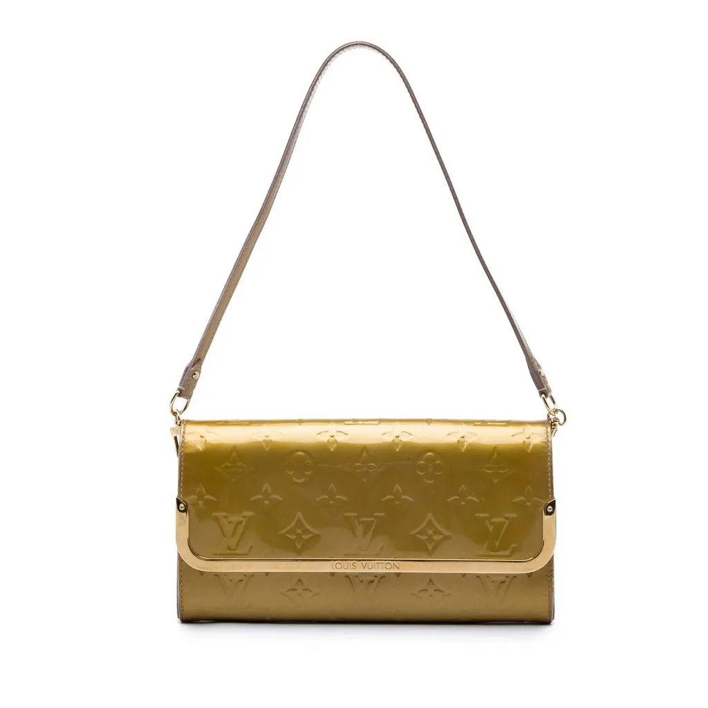 Louis Vuitton Monogram Vernis Rossmore MM Gold Leather Very good - Front View