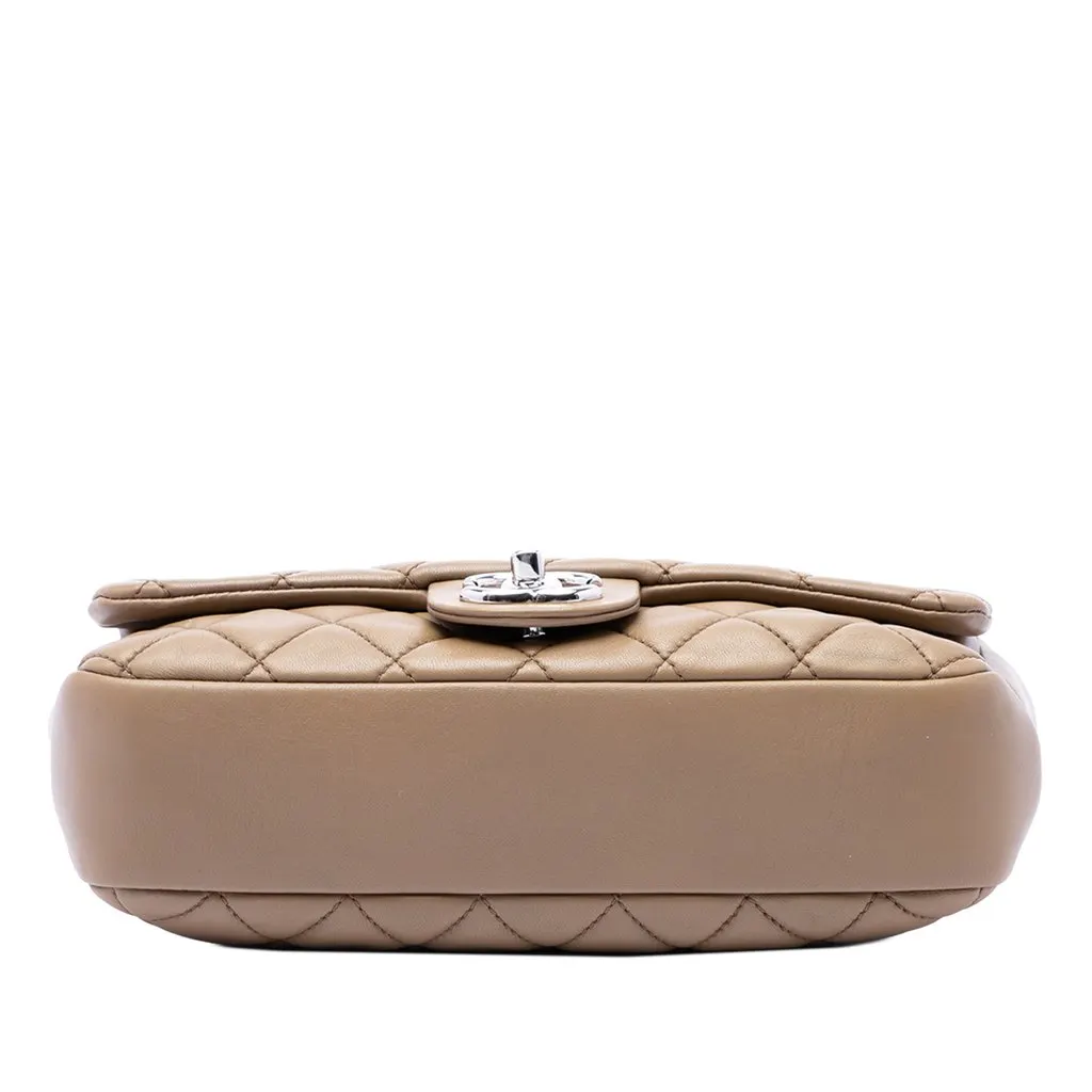 Chanel Medium Quilted Lambskin Coco Rain Flap Brown Leather Very good - Inside View