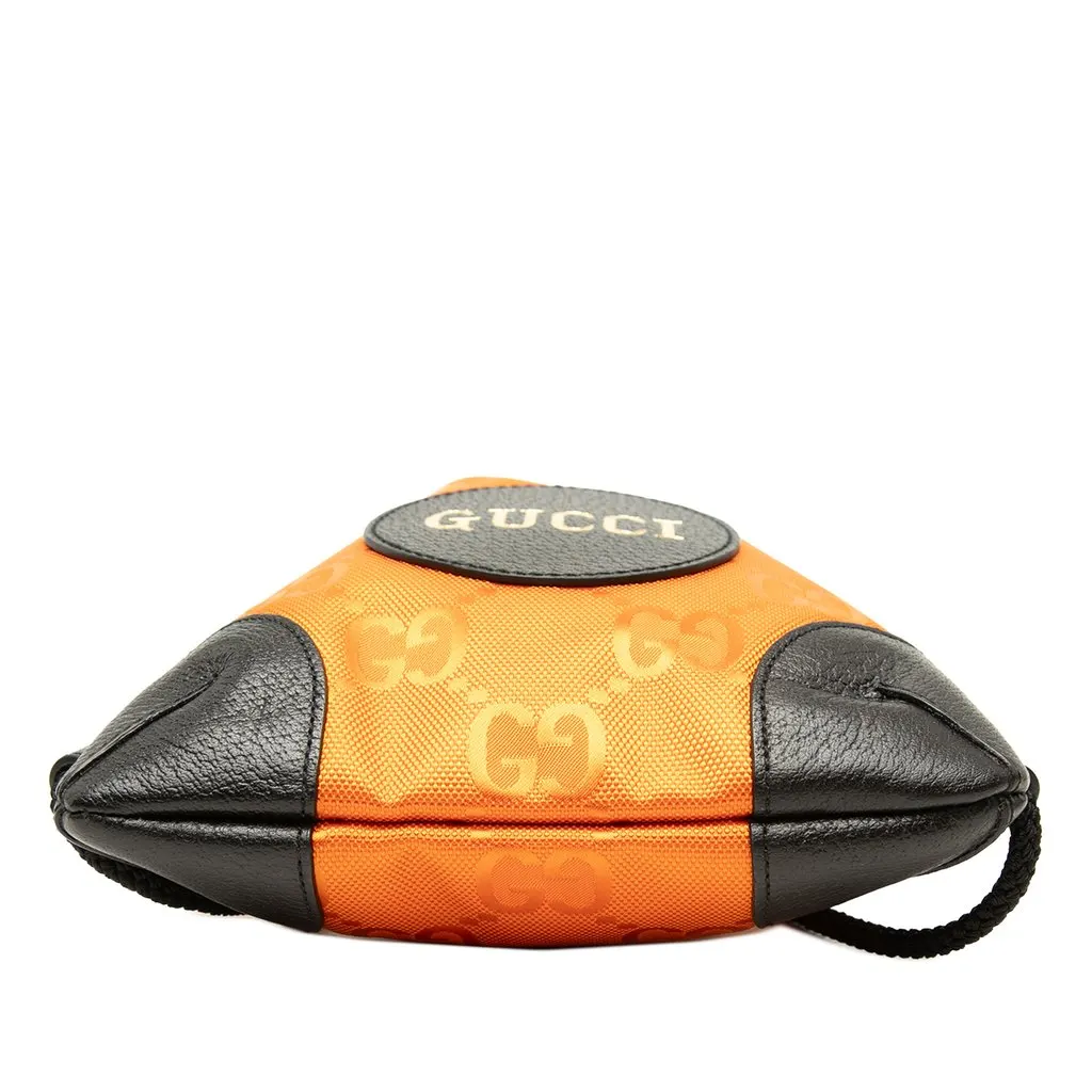 Gucci GG Nylon Off The Grid Drawstring Backpack Orange Polyamide Very good - Inside View