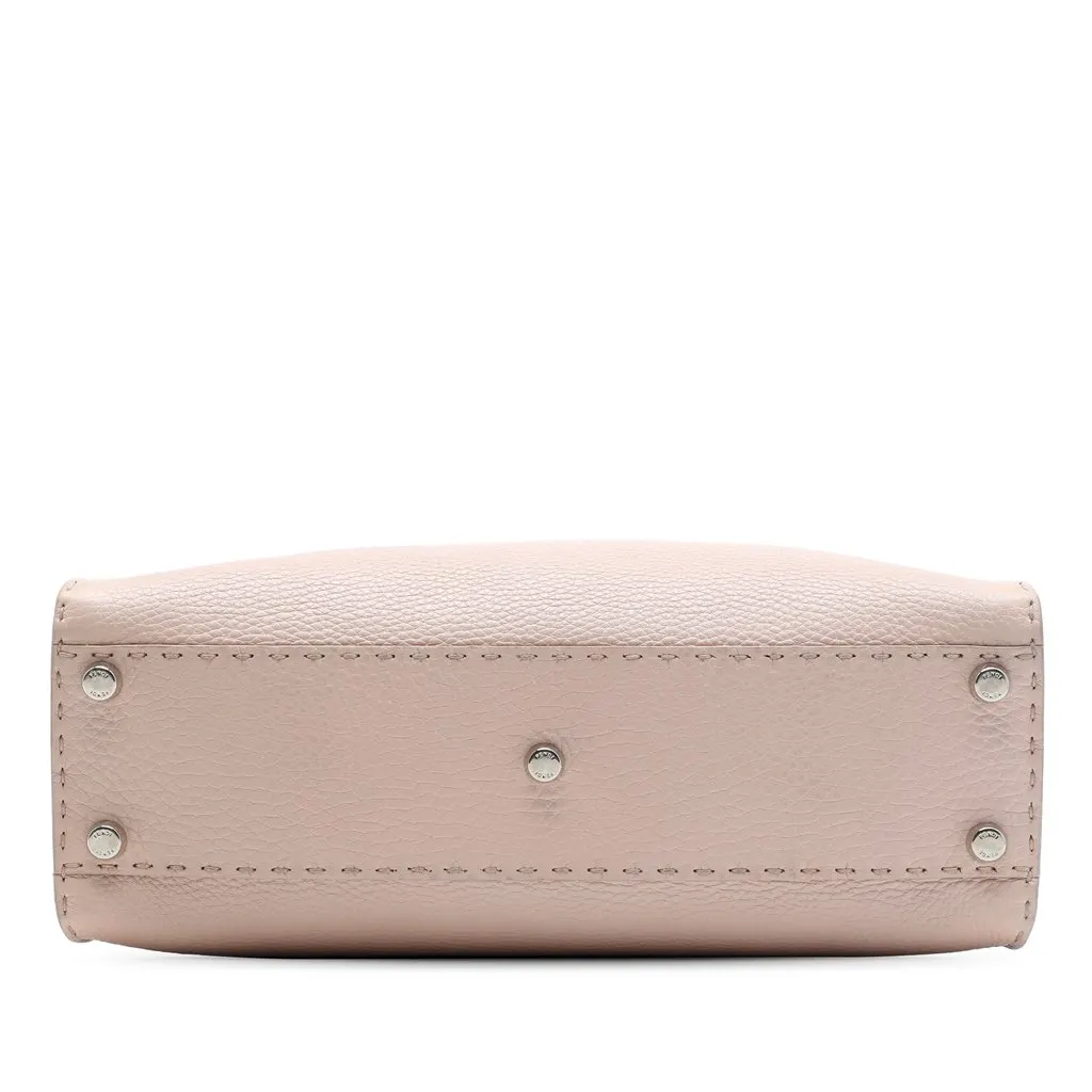 Fendi Medium Leather Selleria Peekaboo Iconic Satchel Pink Leather Very good - Inside View