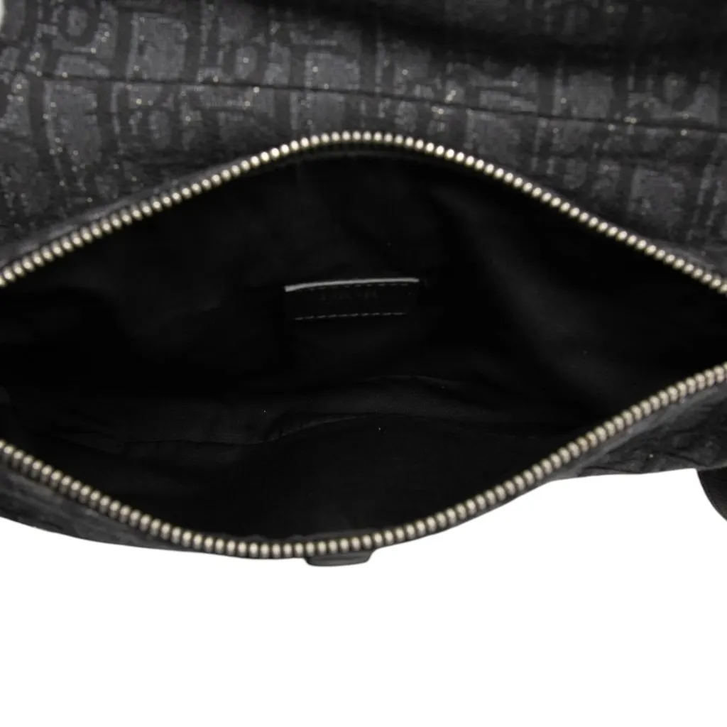 Dior Oblique Canvas Saddle Crossbody Black Canvas Very good - Model View