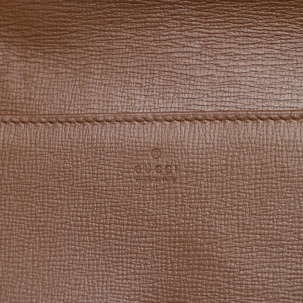 Gucci GG Supreme Horsebit 1955 Wallet On Chain Beige Canvas Very good - Box View