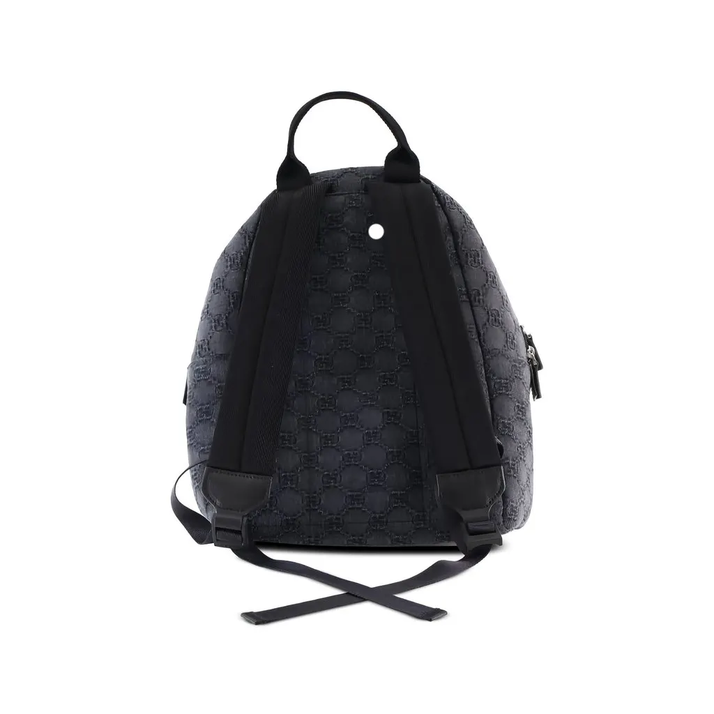Gucci Kids GG Denim Backpack Grey Denim Very good - Back View