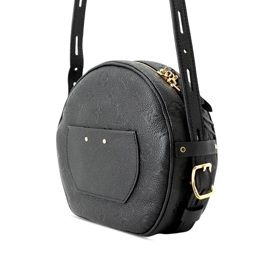 Louis Vuitton Monogram Empreinte Boite Chapeaux Souple MM Black Leather Good - Back View
