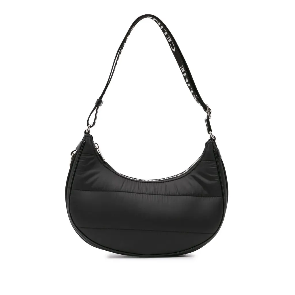 Celine Nylon Ava Shoulder Bag Black Very good - Front View