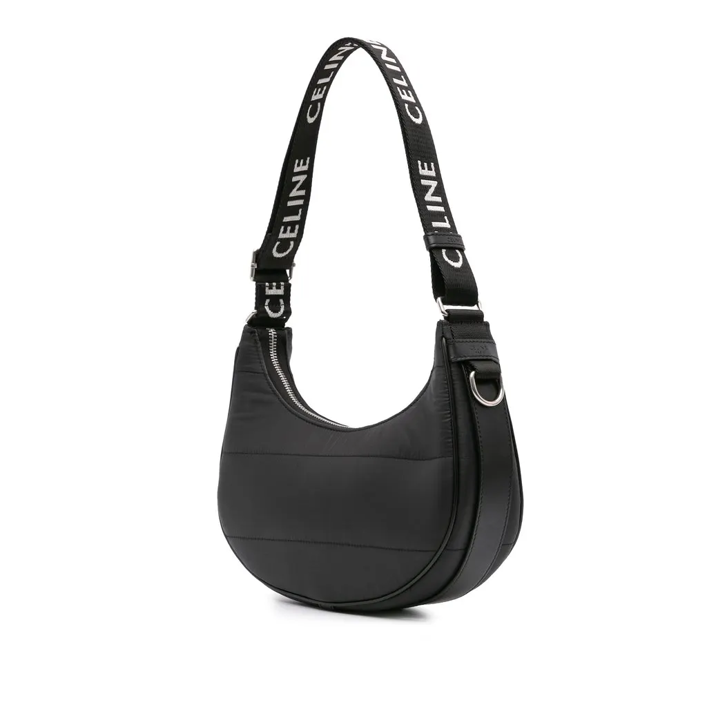 Celine Nylon Ava Shoulder Bag Black Very good - Back View