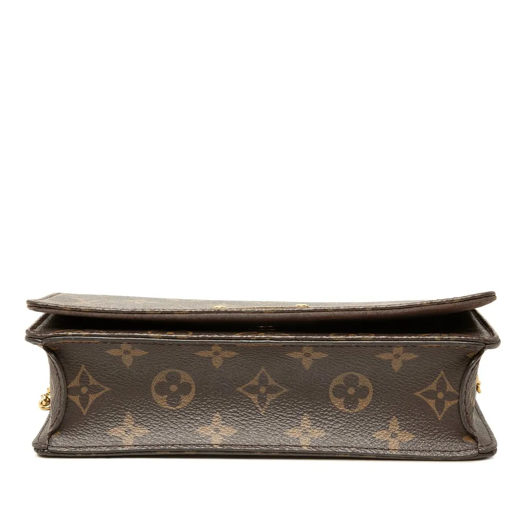 Louis Vuitton Monogram Lily Wallet On Chain Brown Canvas Good - Inside View