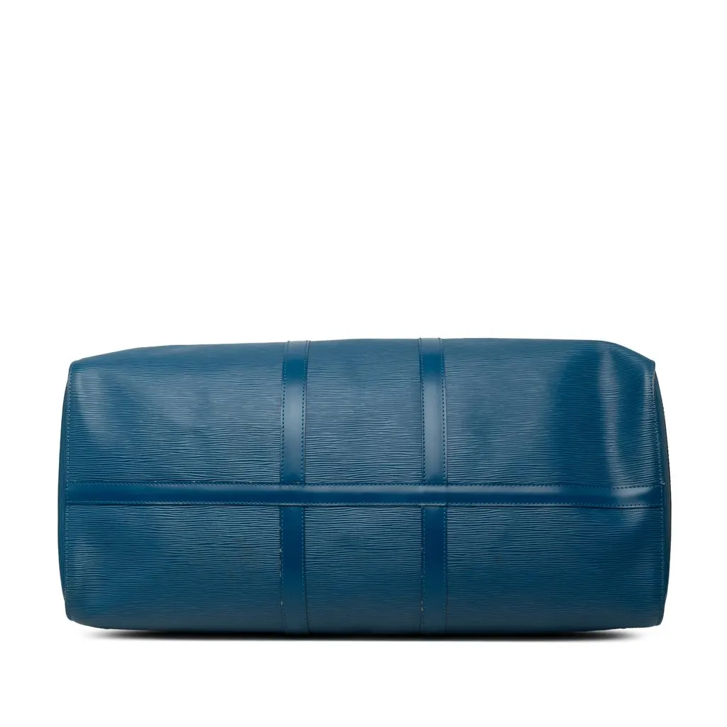 Louis Vuitton Epi Keepall 55 Blue Leather Good - Inside View