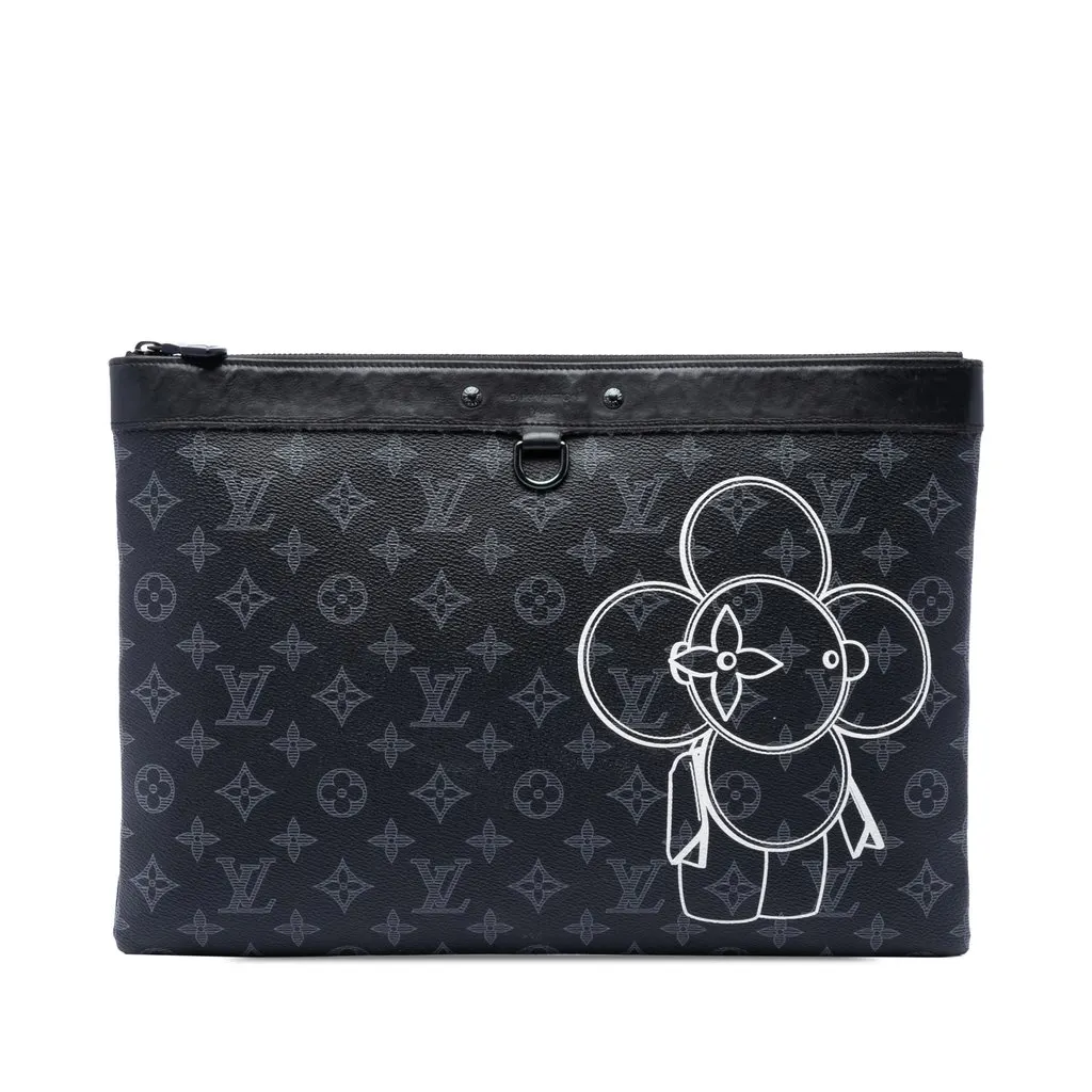 Louis Vuitton Monogram Eclipse Vivienne Apollo Pochette GM Black Very good - Front View