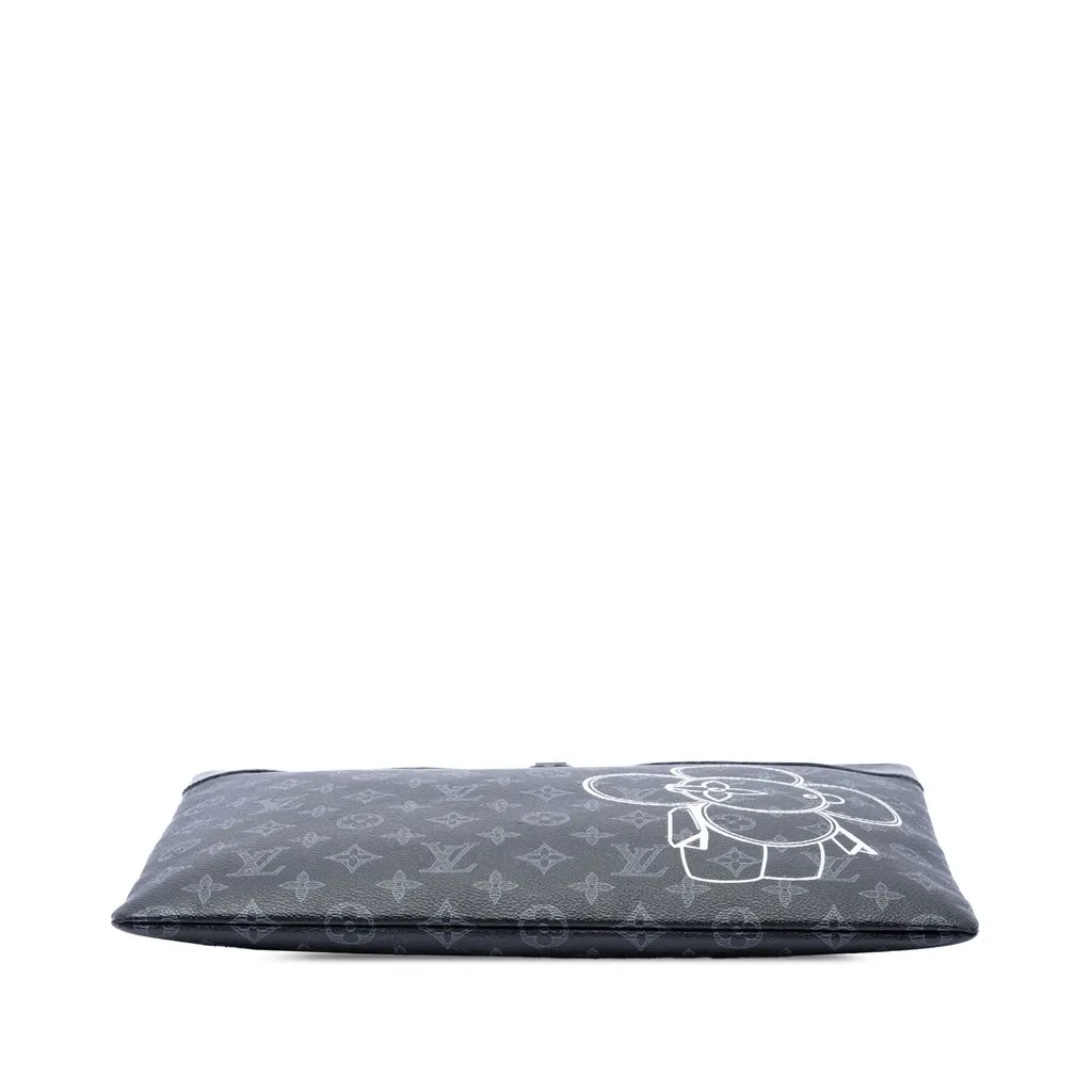 Louis Vuitton Monogram Eclipse Vivienne Apollo Pochette GM Black Very good - Inside View
