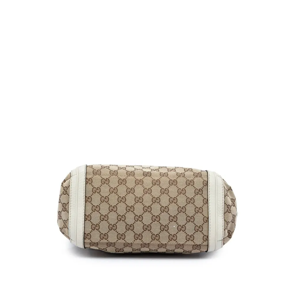 Gucci GG Canvas Bella Flap Satchel Beige Very good - Inside View