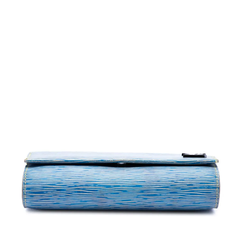 Louis Vuitton Epi Denim Clery Blue Leather Very good - Inside View