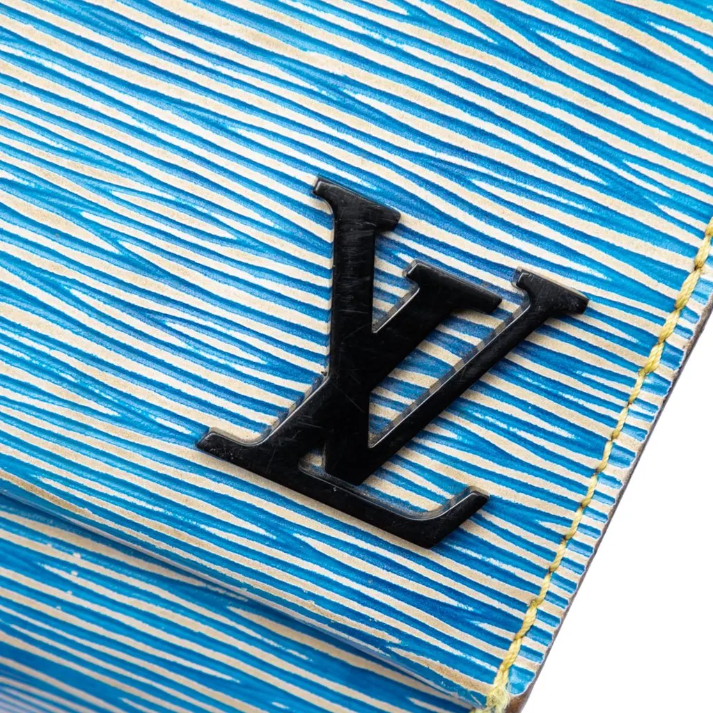 Louis Vuitton Epi Denim Clery Blue Leather Very good - Box View