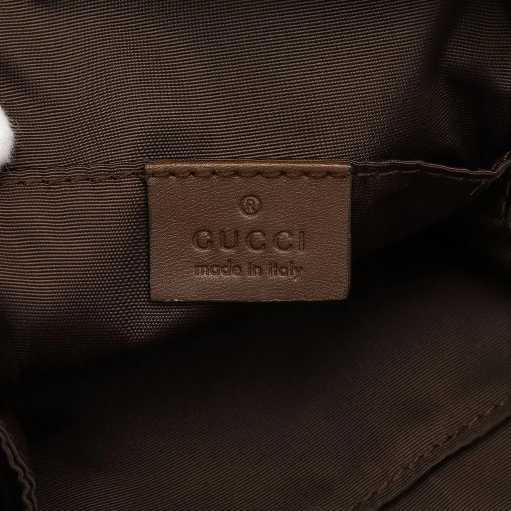 Gucci GG Canvas Double Zip Accessory Pouch Brown Canvas Good - Box View