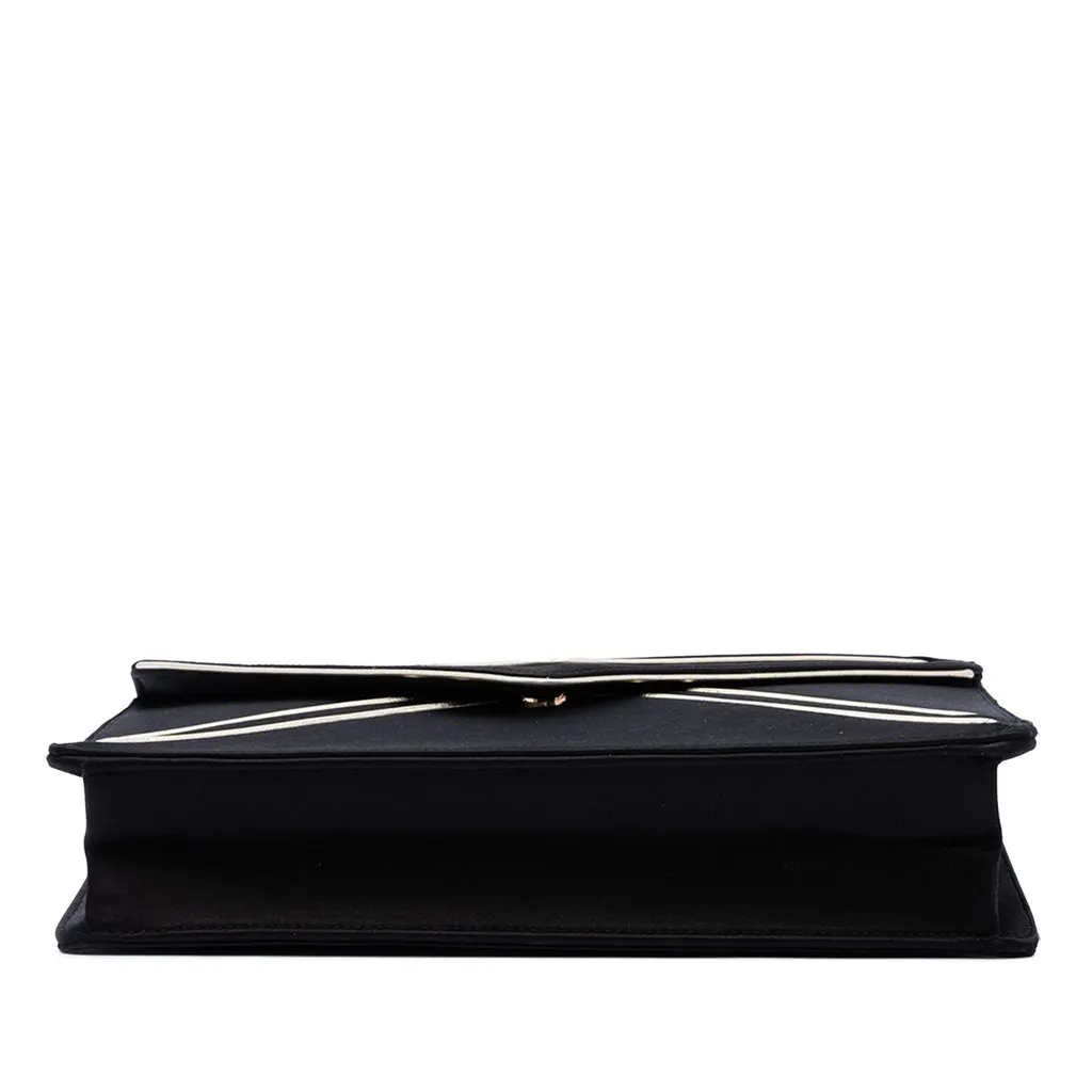 Saint Laurent Satin Monogram Gaby Shoulder Bag Black Very good - Inside View