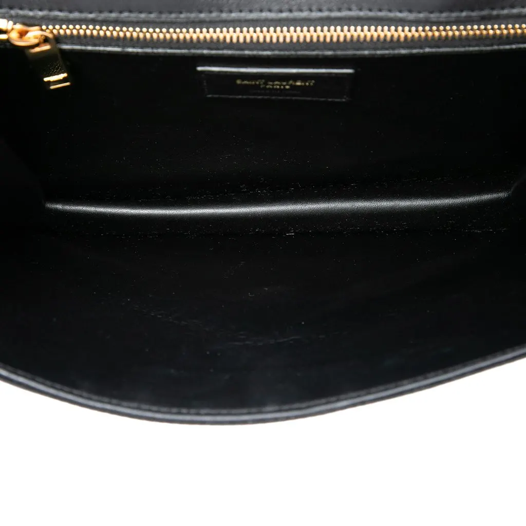 Saint Laurent Satin Monogram Gaby Shoulder Bag Black Very good - Model View
