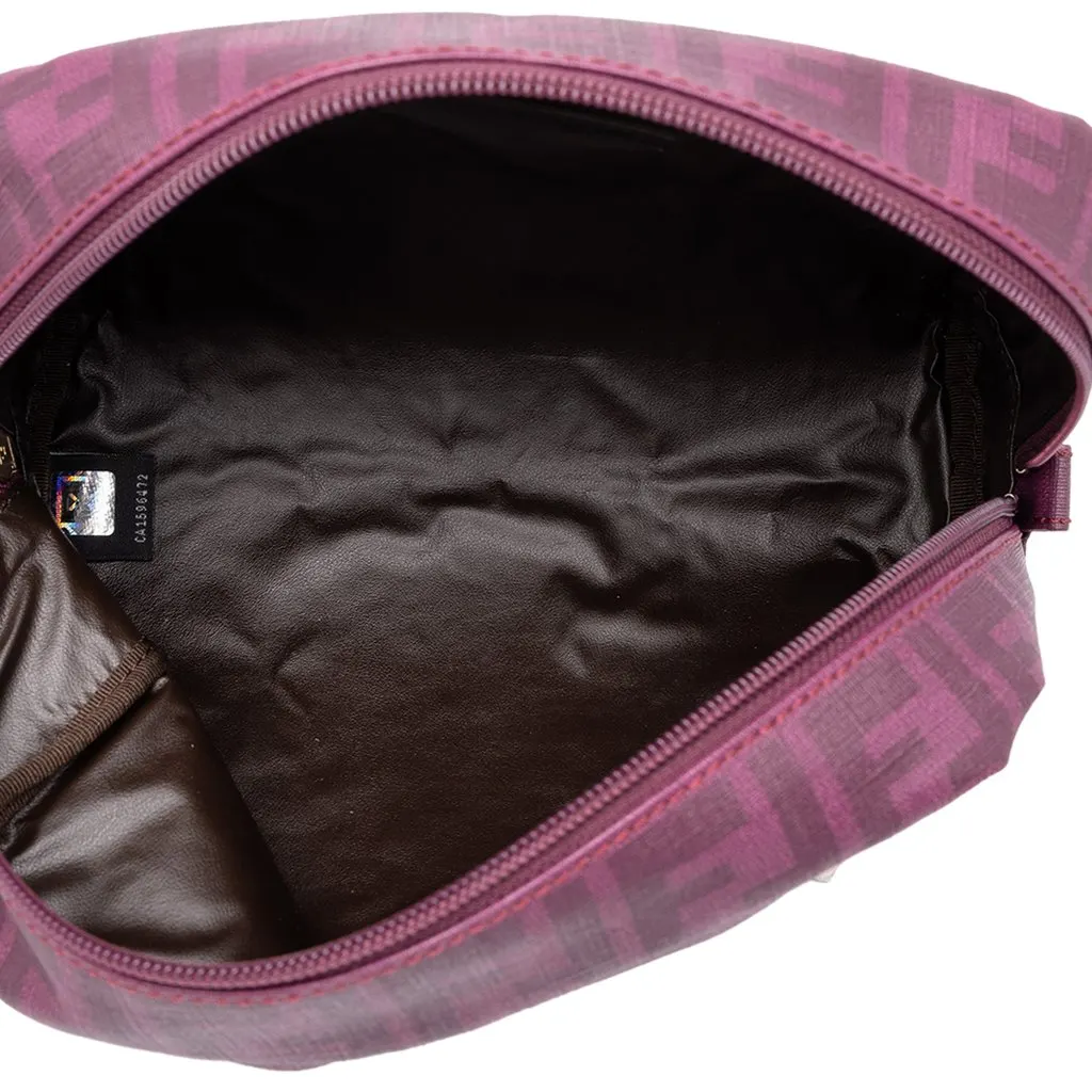 Fendi Zucca Spalmati Cosmetic Pouch Purple Canvas Very good - Model View