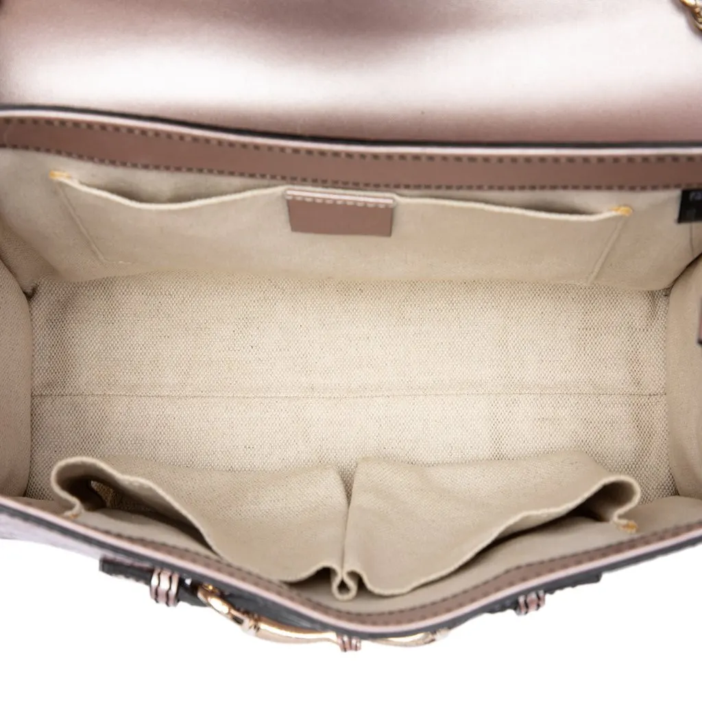 Gucci Medium Guccissima Patent Emily Shoulder Bag Pink Leather Good - Model View