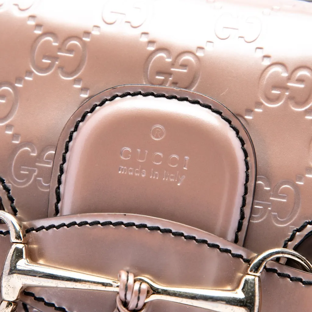 Gucci Medium Guccissima Patent Emily Shoulder Bag Pink Leather Good - Box View