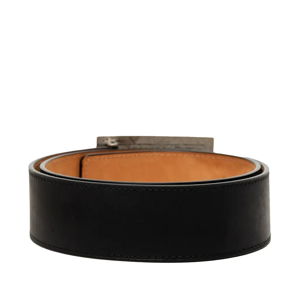 Louis Vuitton Leather Travelling Requisites Belt Black Leather Very good - Inside View