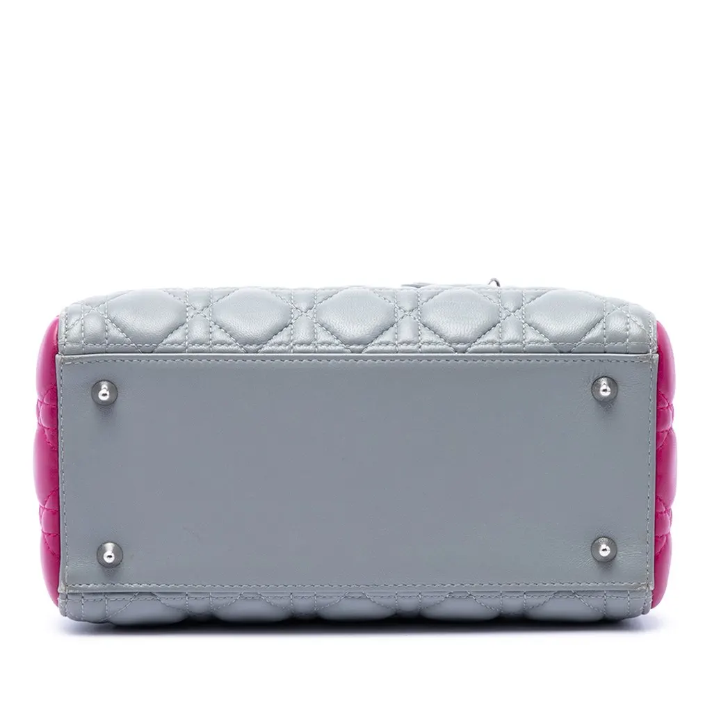 Dior Medium Bicolor Lambskin Cannage Lady Dior MultiColor Leather Very good - Inside View