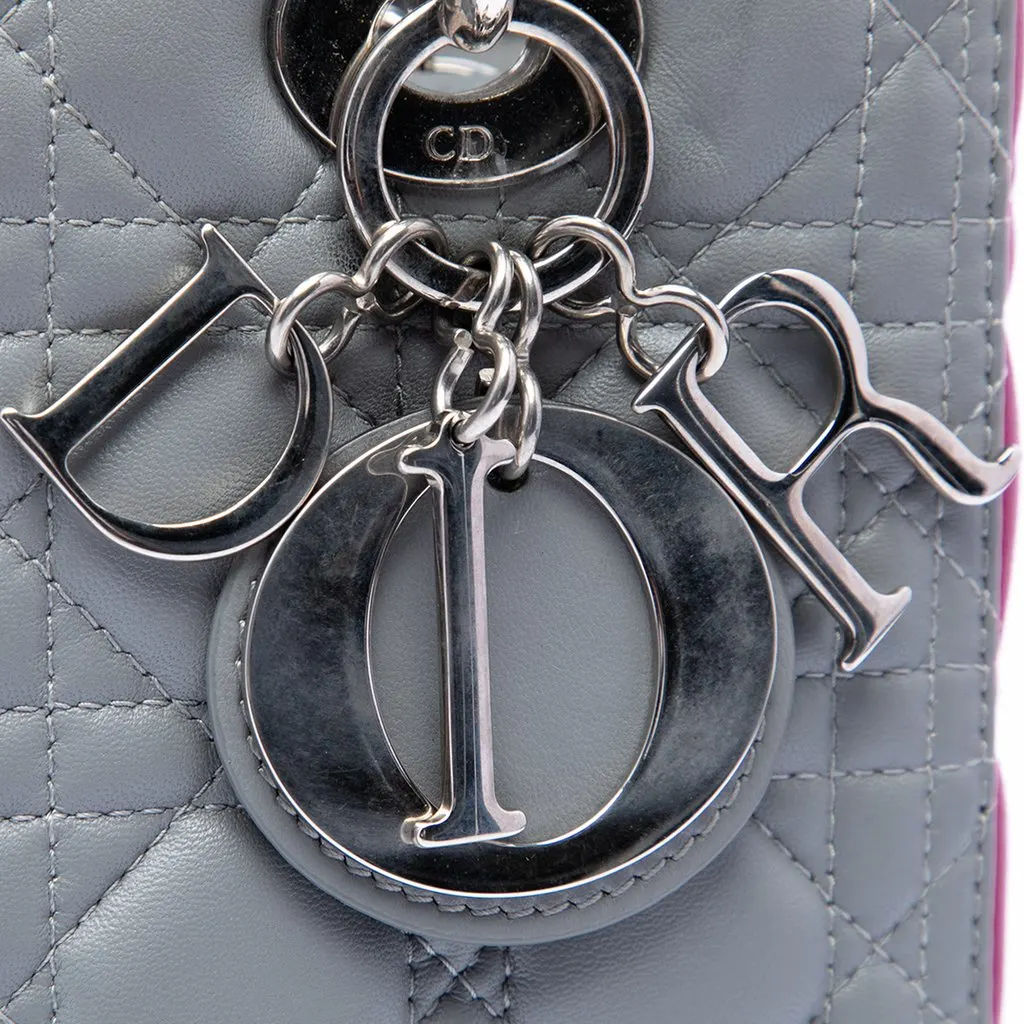 Dior Medium Bicolor Lambskin Cannage Lady Dior MultiColor Leather Very good - Box View