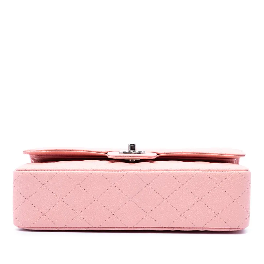 Chanel Medium Classic Caviar Double Flap Pink Leather Very good - Inside View
