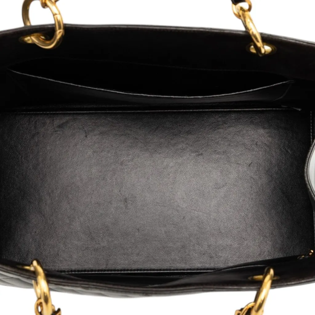 Chanel Grand CC Patent Timeless Shopping Tote Black Leather Very good - Model View