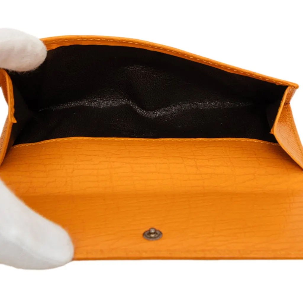 Gucci Textured Calfskin Bifold Wallet Orange Leather Very good - Box View