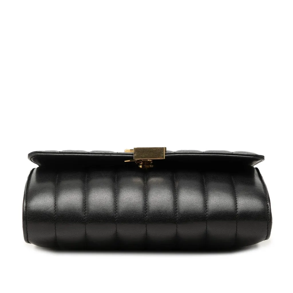 Saint Laurent Matelasse Lambskin Monogram Vicky Chain Wallet Black Leather Very good - Inside View