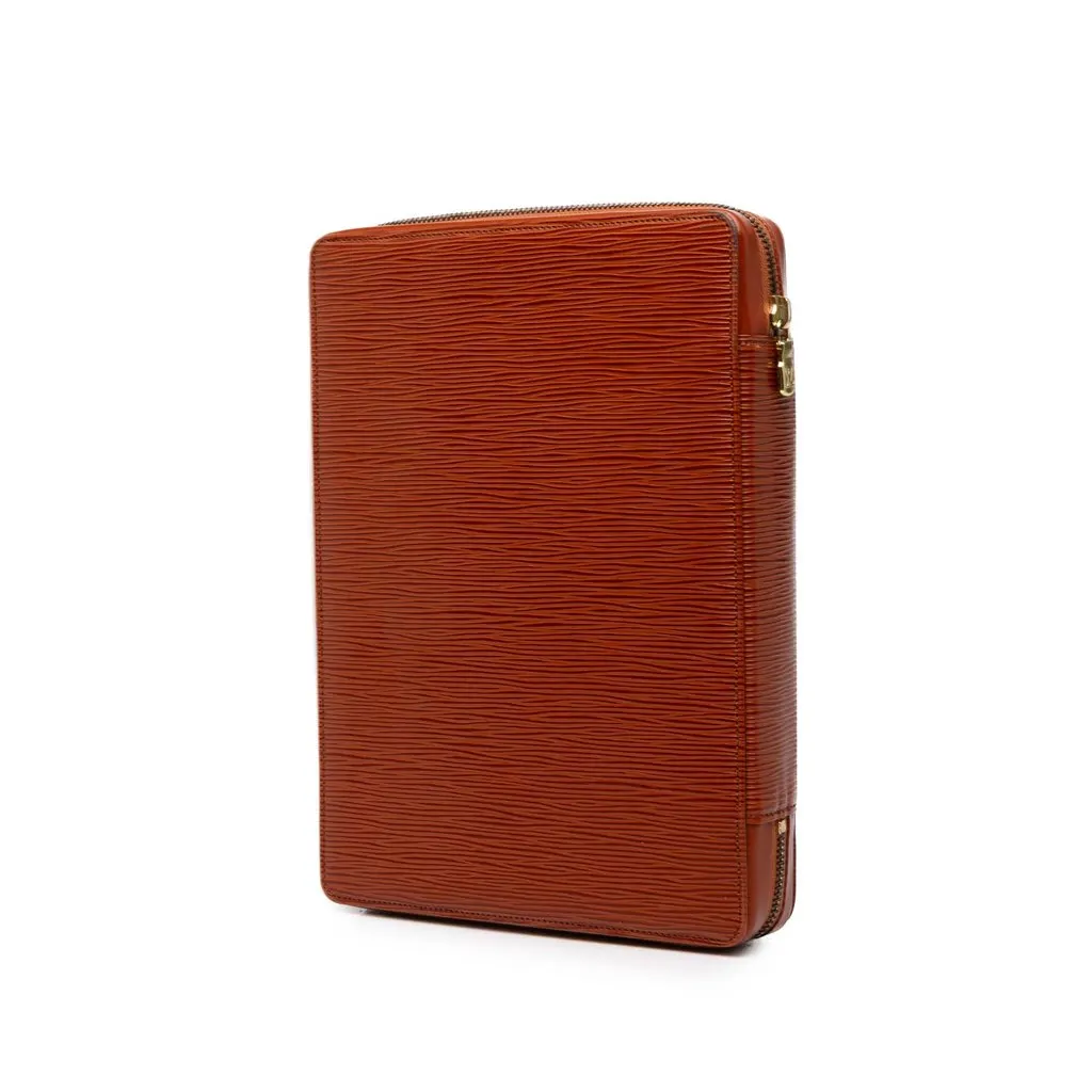 Louis Vuitton Epi Voyage Agenda GM Brown Leather Good - Back View