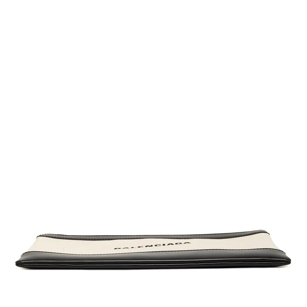 Balenciaga Canvas Navy Clip Clutch M Brown Very good - Inside View