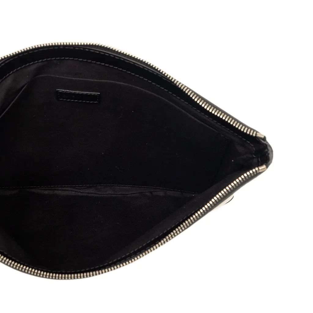 Balenciaga Canvas Navy Clip Clutch M Brown Very good - Model View