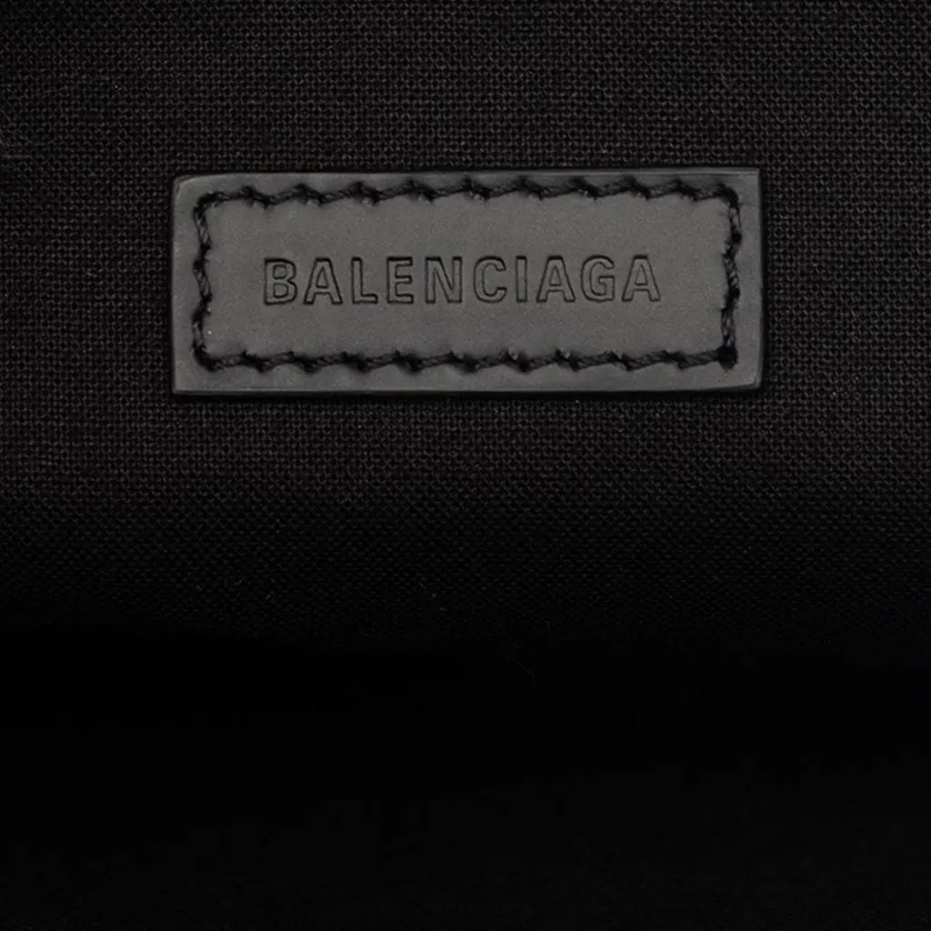Balenciaga Canvas Navy Clip Clutch M Brown Very good - Box View