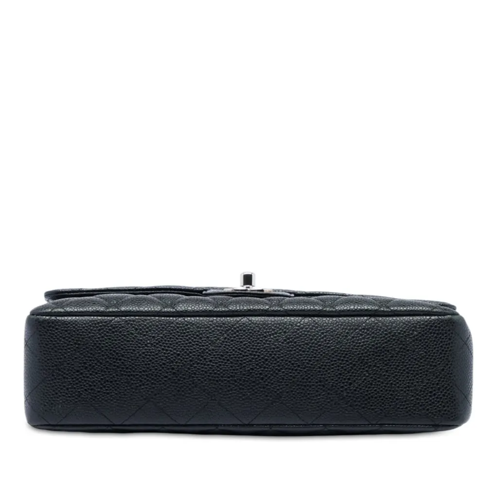 Chanel Medium Classic Caviar Double Flap Black Leather Very good - Inside View