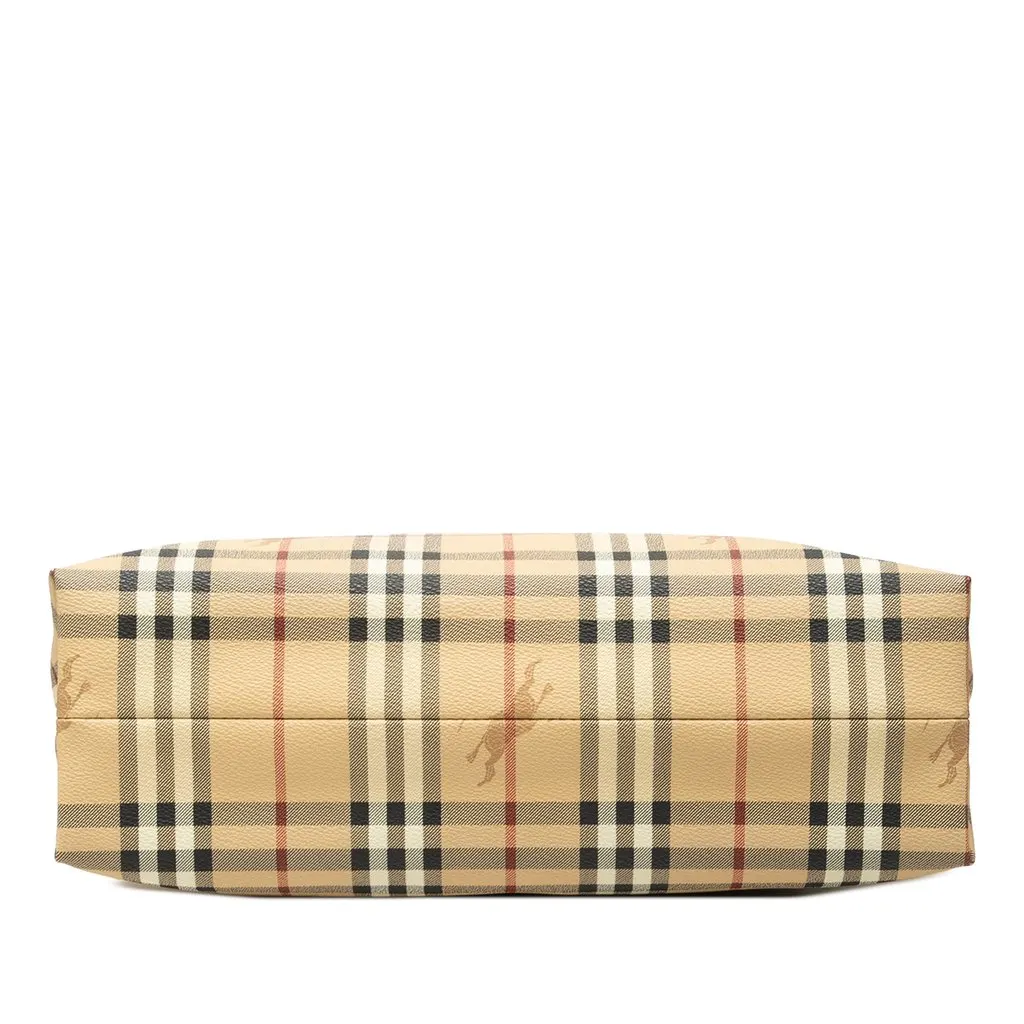 Burberry Haymarket Check Coated Canvas Tote Beige Canvas Very good - Inside View